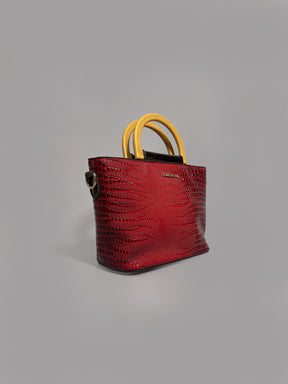 Latin Quarters Women Red Textured Casual Two handled Satchel