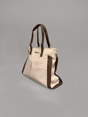 Latin Quarters Women Off White Solid Casual Tote Bag