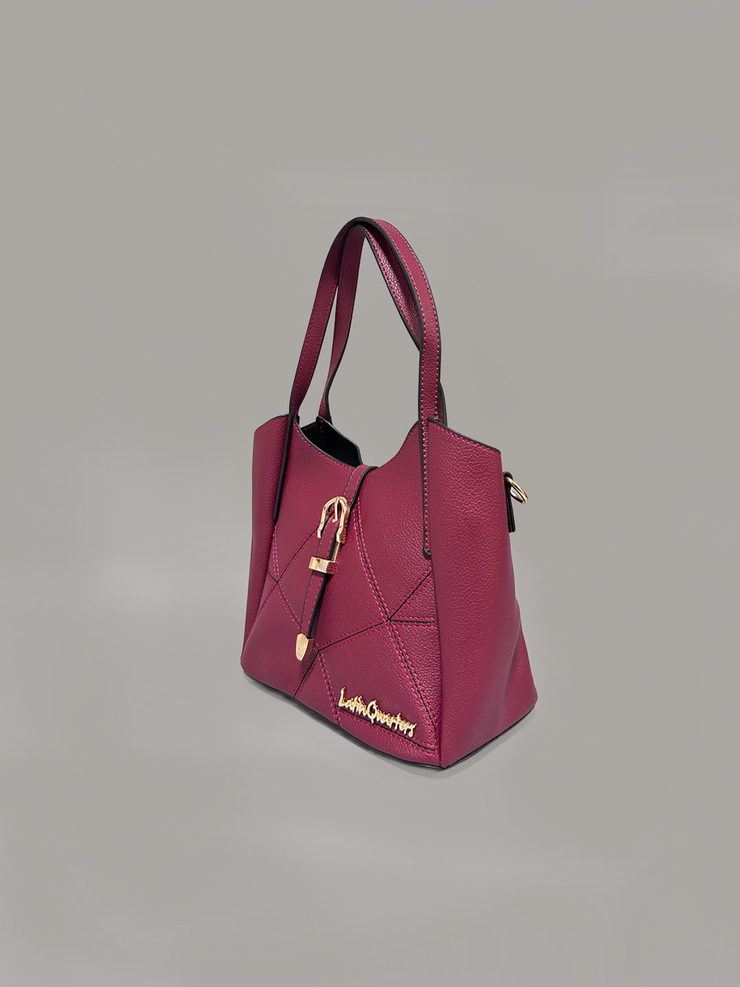 Latin Quarters Women Maroon Solid Casual Handheld Bag
