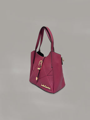 Latin Quarters Women Maroon Solid Casual Handheld Bag