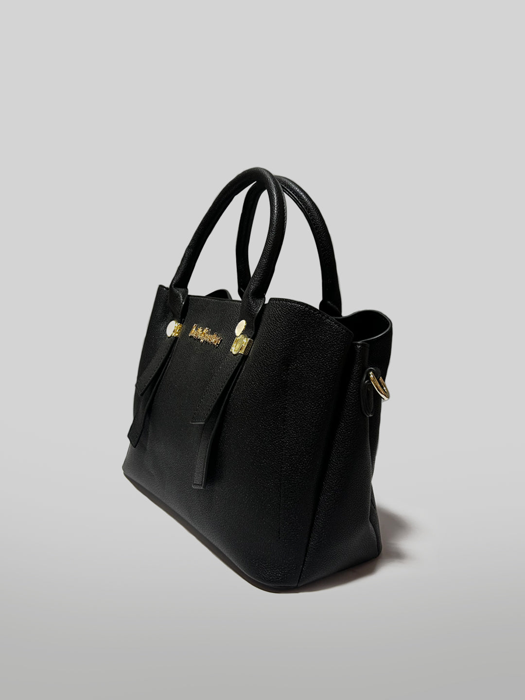 Latin Quarters Women Black Solid Handles Handheld Bag