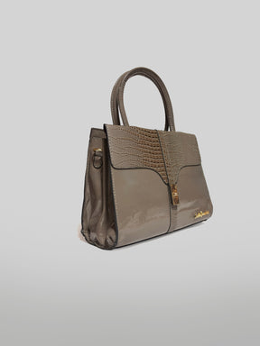 Latin Quarters Women Grey Solid Two Handles Satchel bag