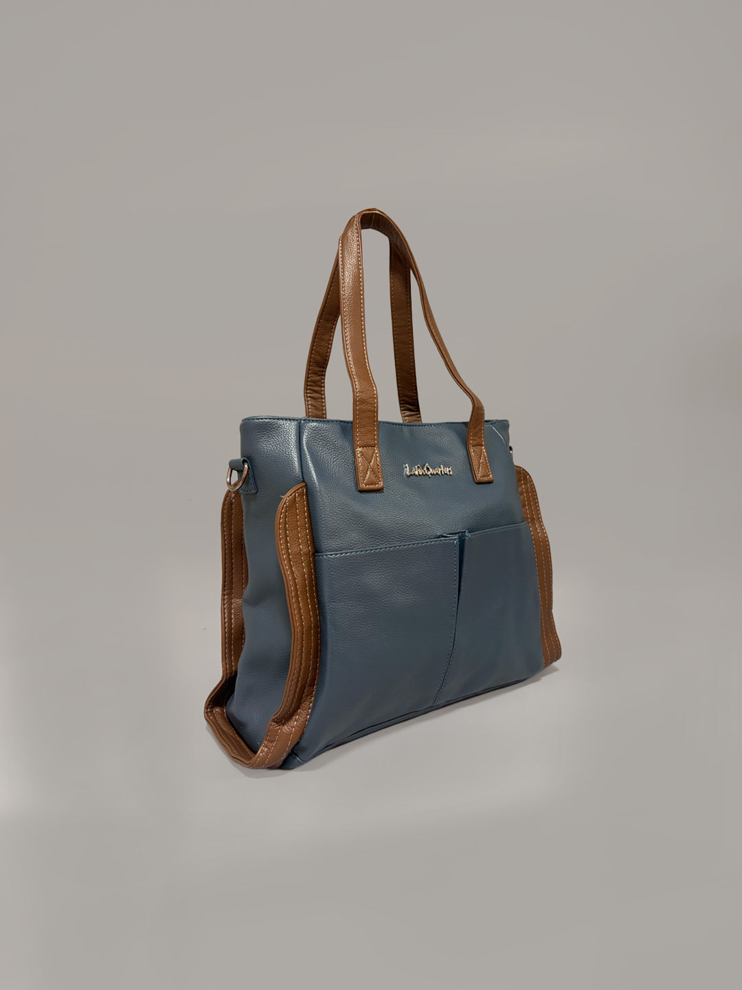 Latin Quarters Women Blue Solid Casual Tote Bag