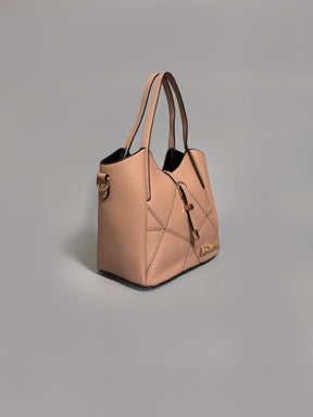 Latin Quarters Women Peach Textured Casual Two handled Handheld Bag