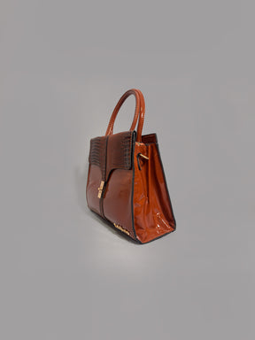 Latin Quarters Women Brown Solid Casual Two handled Satchel