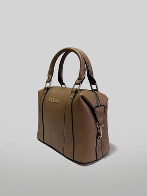 Latin Quarters Women Khaki Solid Two Handles Handheld Bag