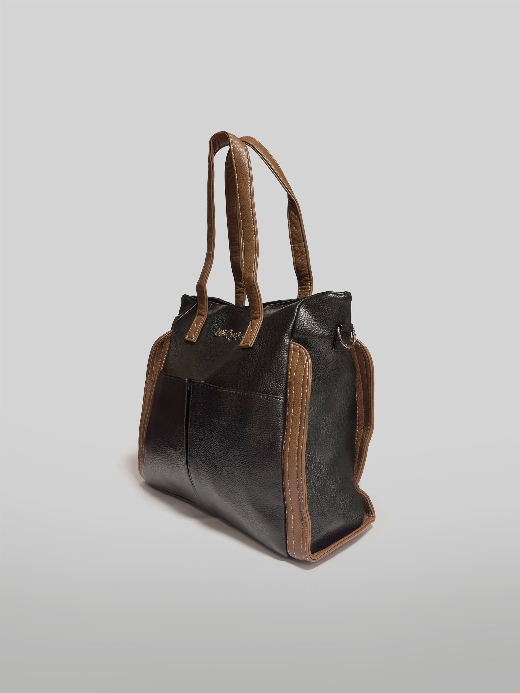 Latin Quarters Women Black Solid Handles Tote Bag