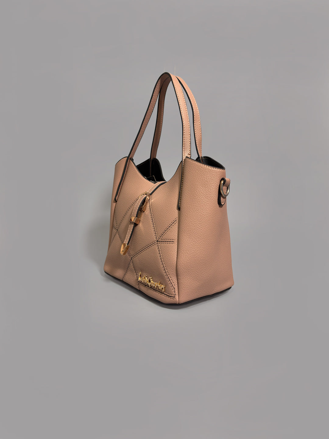 Latin Quarters Women Peach Textured Casual Two handled Handheld Bag
