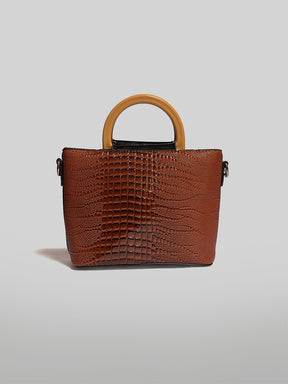 Latin Quarters Women Brown Textured Two Handles Handheld Bag