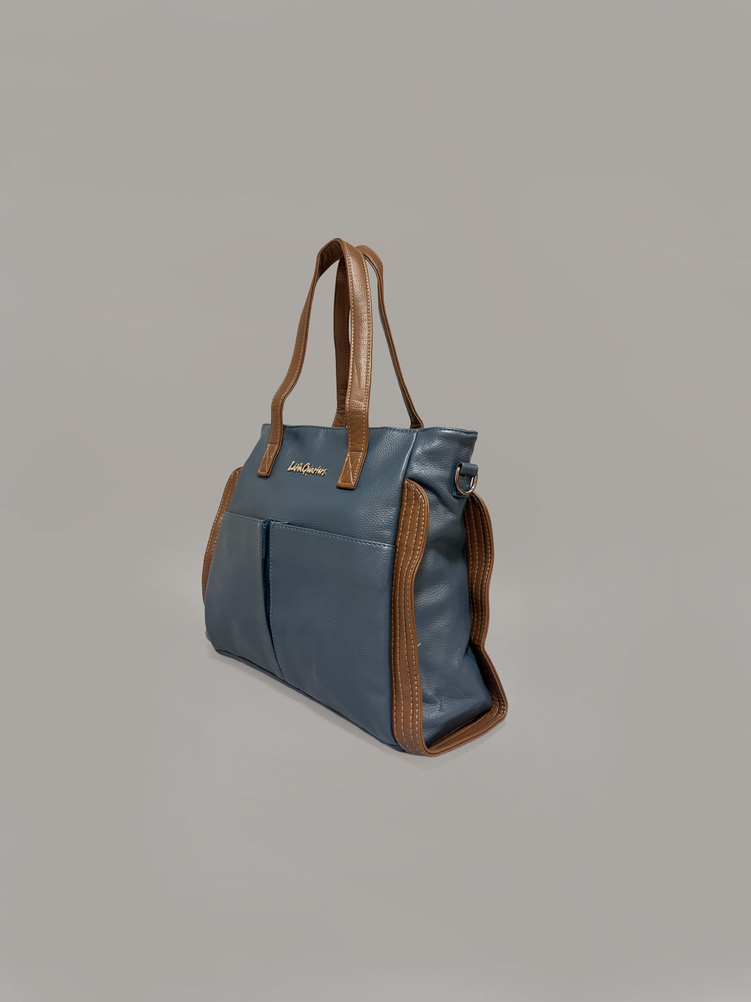 Latin Quarters Women Blue Solid Casual Tote Bag