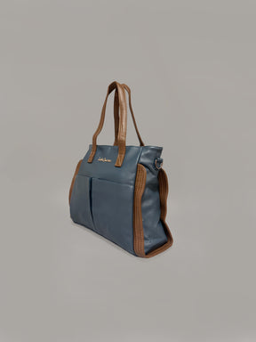 Latin Quarters Women Blue Solid Casual Tote Bag