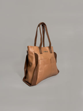 Latin Quarters Women Brown Solid Casual Tote Bag