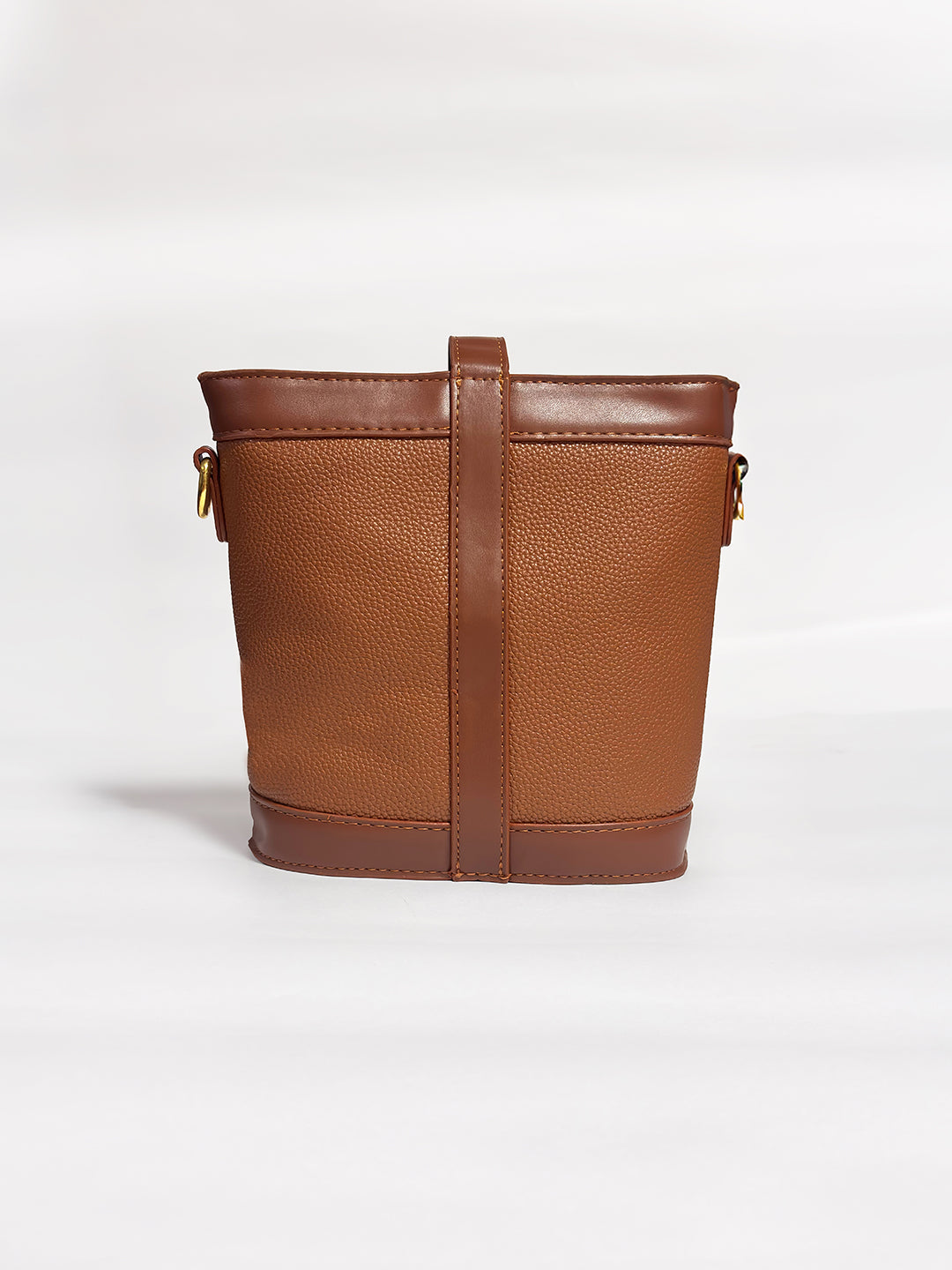 Latin Quarters Women’s Brown Textured Tan Bucket Bag