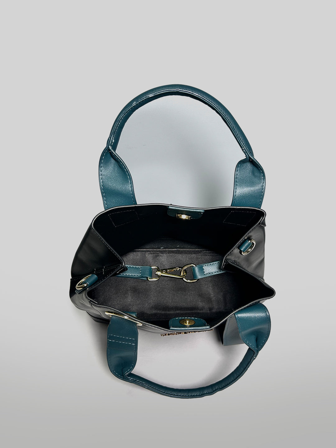 Latin Quarters Women Black Solid Two Handles Handheld Bag