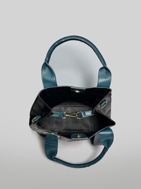 Latin Quarters Women Black Solid Two Handles Handheld Bag