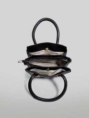 Latin Quarters Women Blue Solid Two Handles Satchel Bag