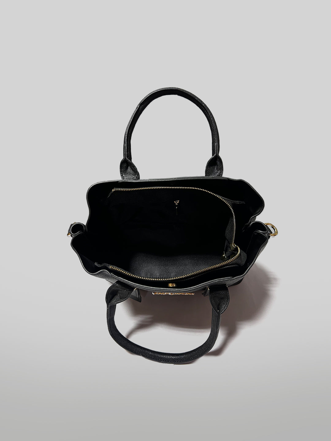 Latin Quarters Women Black Solid Handles Handheld Bag