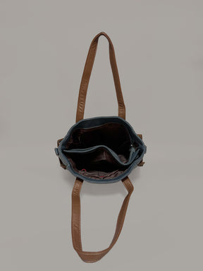 Latin Quarters Women Blue Solid Casual Tote Bag