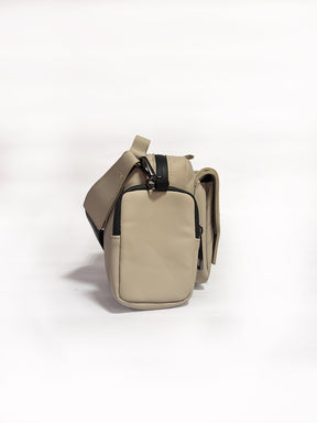 Latin Quarters Women's Off White Quilted Crossbody Bag with Pouch