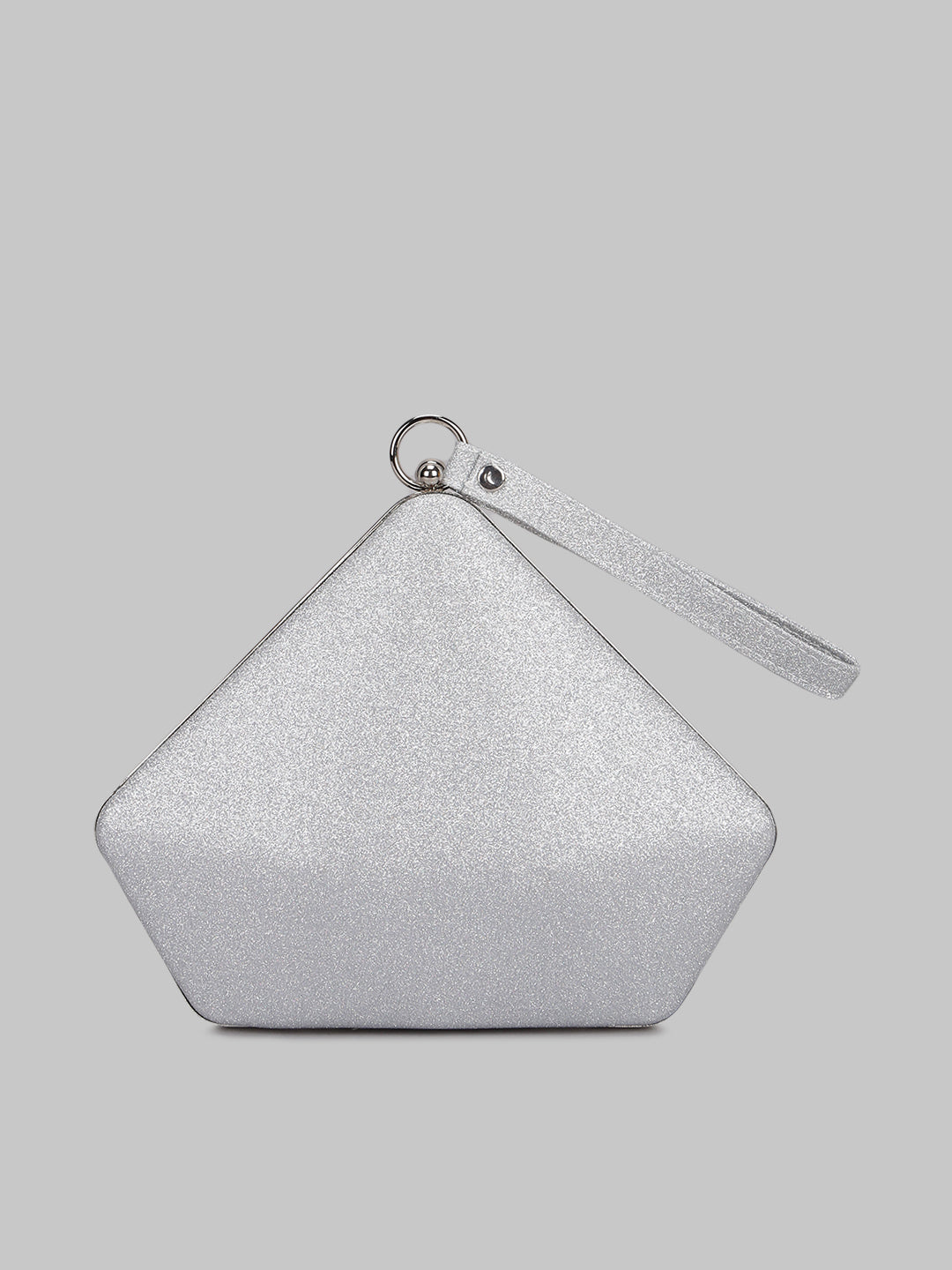 Latin Quarters Women Grey Solid Stylish Clutch Hand Bags For Evening