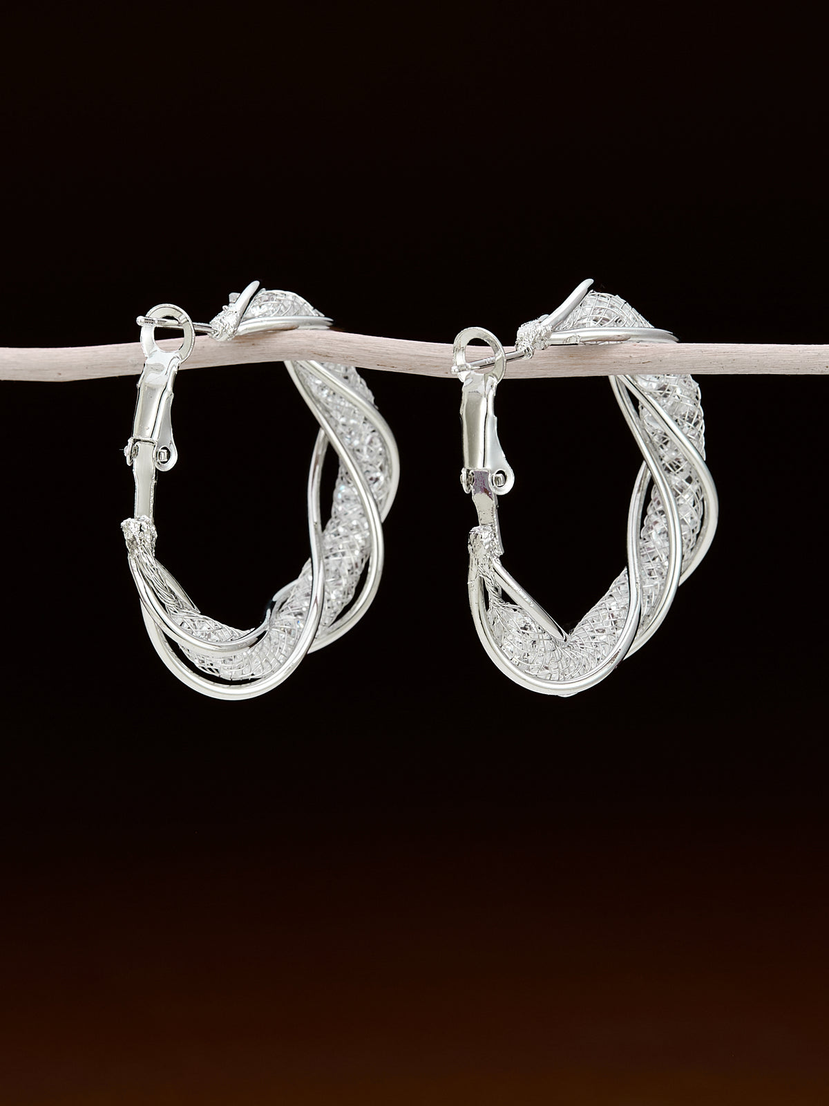 Silver Hoop Small Earrings for Women & Girls