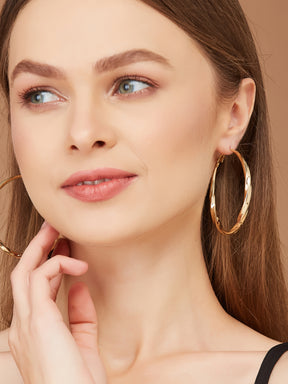 Stylish Gold Plated Hoop Earrings for women & girls