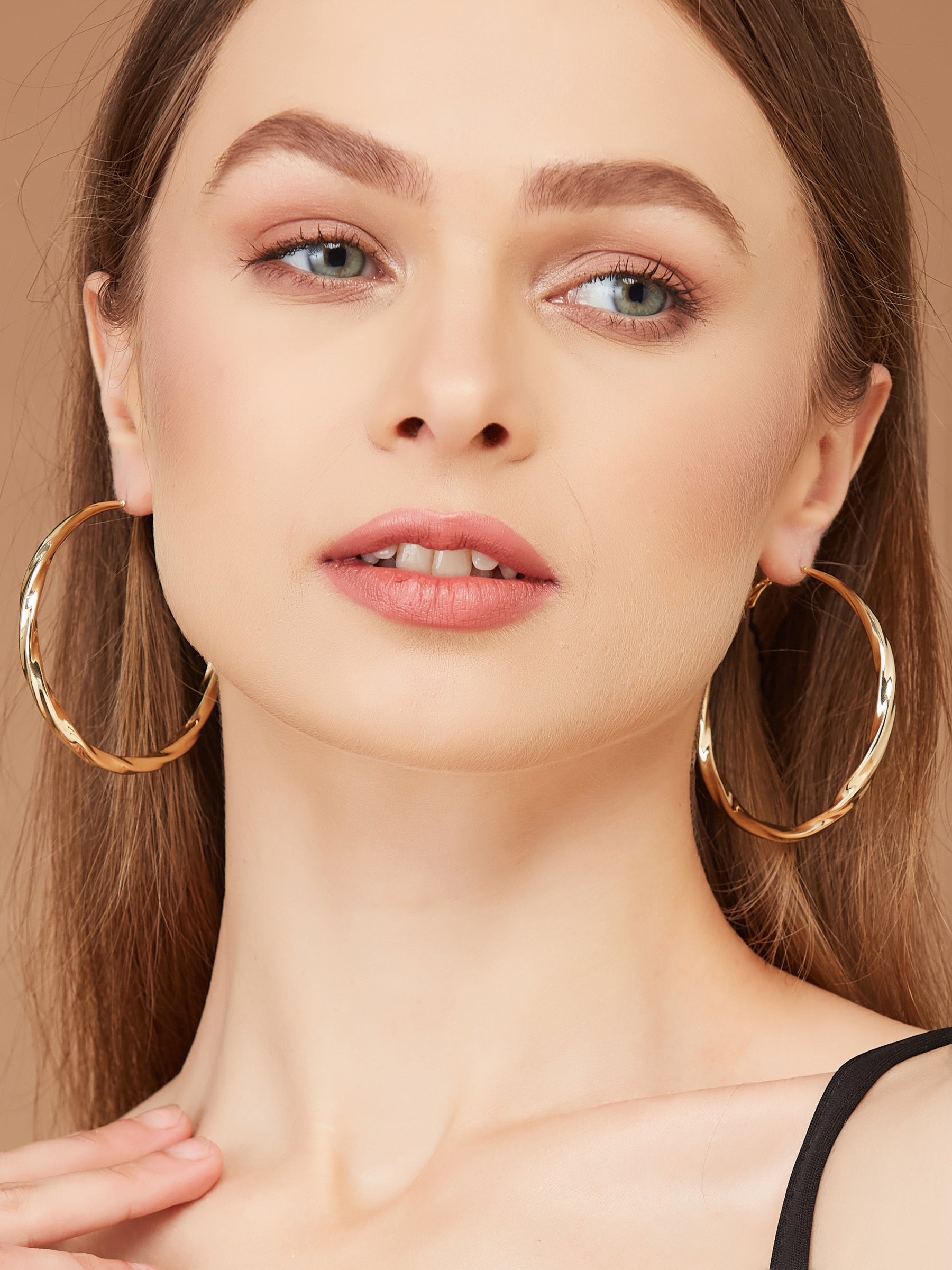 Stylish Gold Plated Hoop Earrings for women & girls