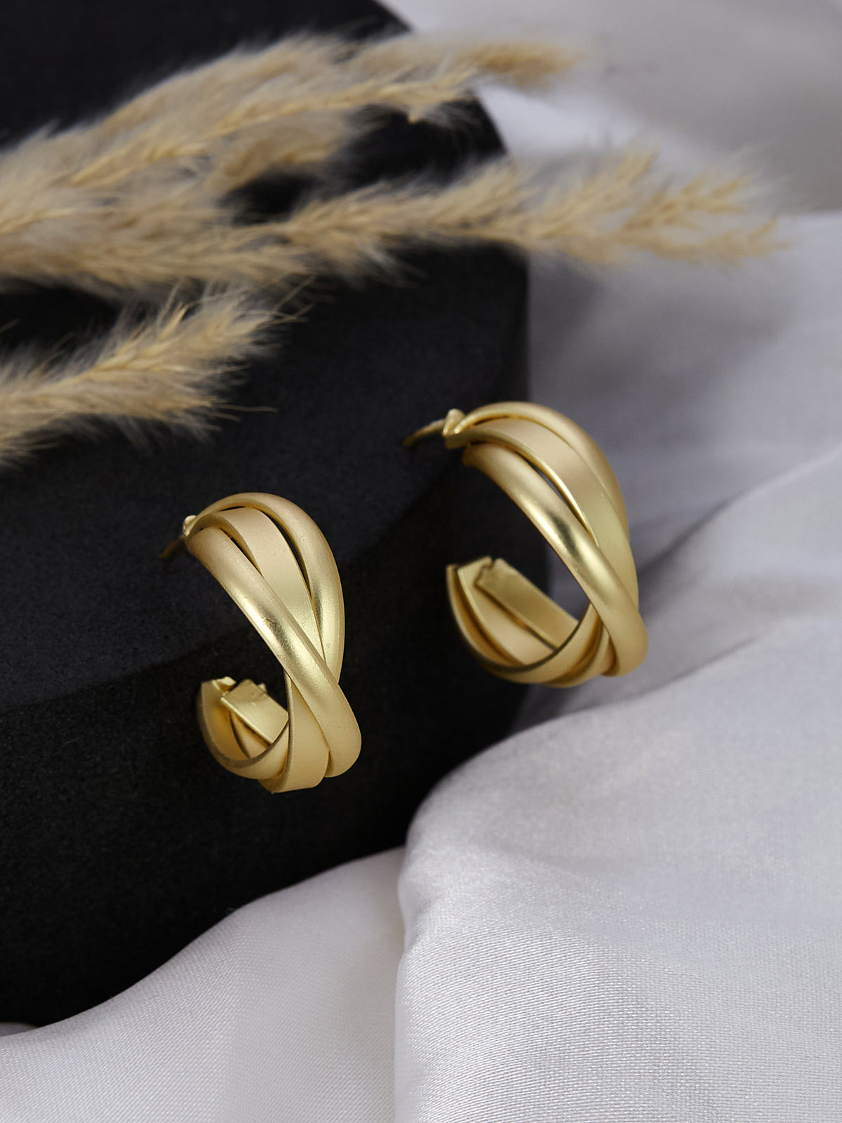 Gold Plated Small Hoop Earrings for women & girls