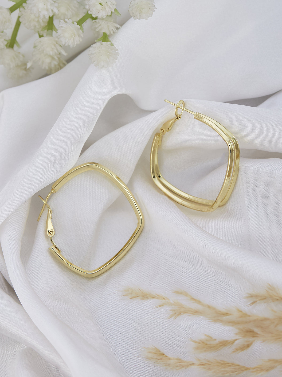Multi layer Gold Plated Hoop Earrings for women & girls