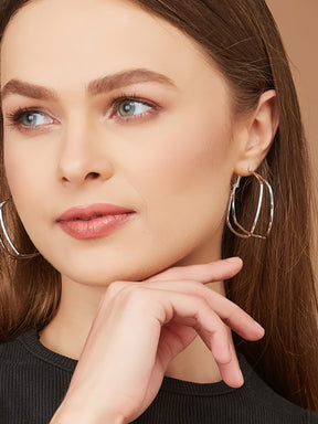 Multi layer Silver Plated Earrings for women & girls
