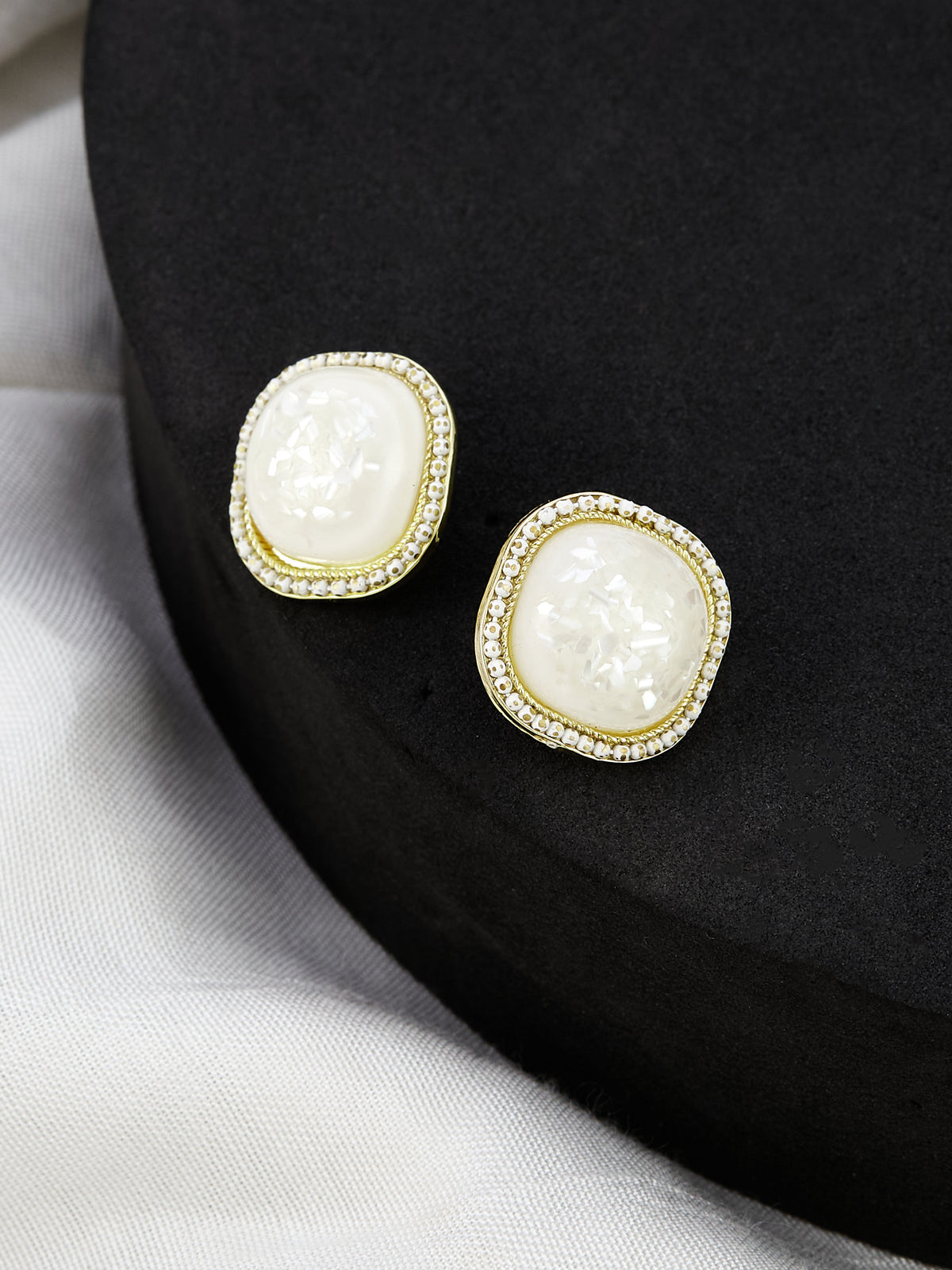 Gold Plated & Pearl Stud Earrings for women & girls