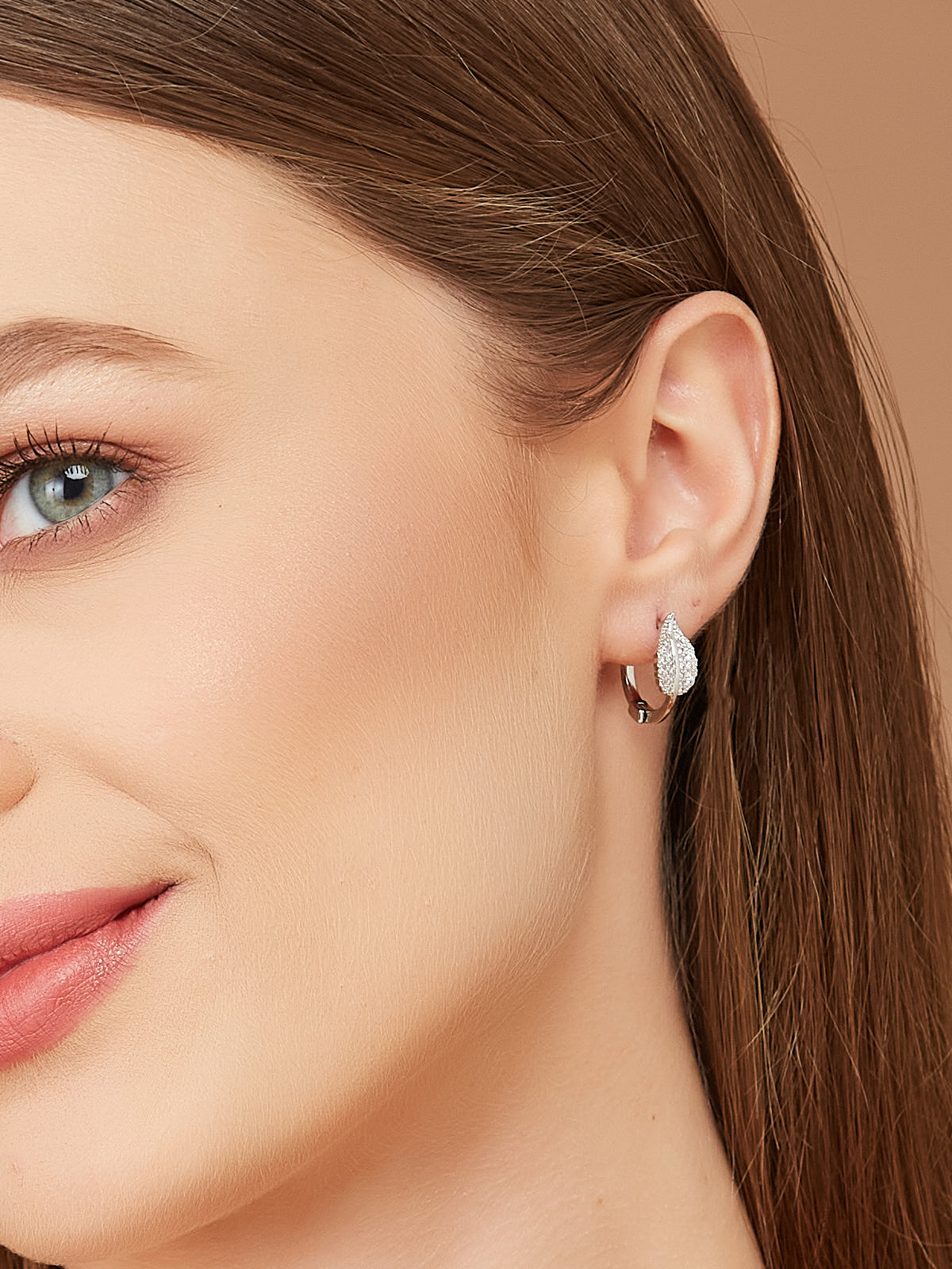 Silver Leave Design Stud earrings for women & girls