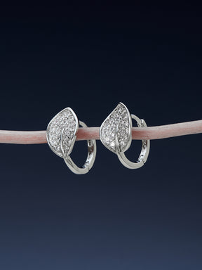 Leave Design Silver Stud earrings for women & girls