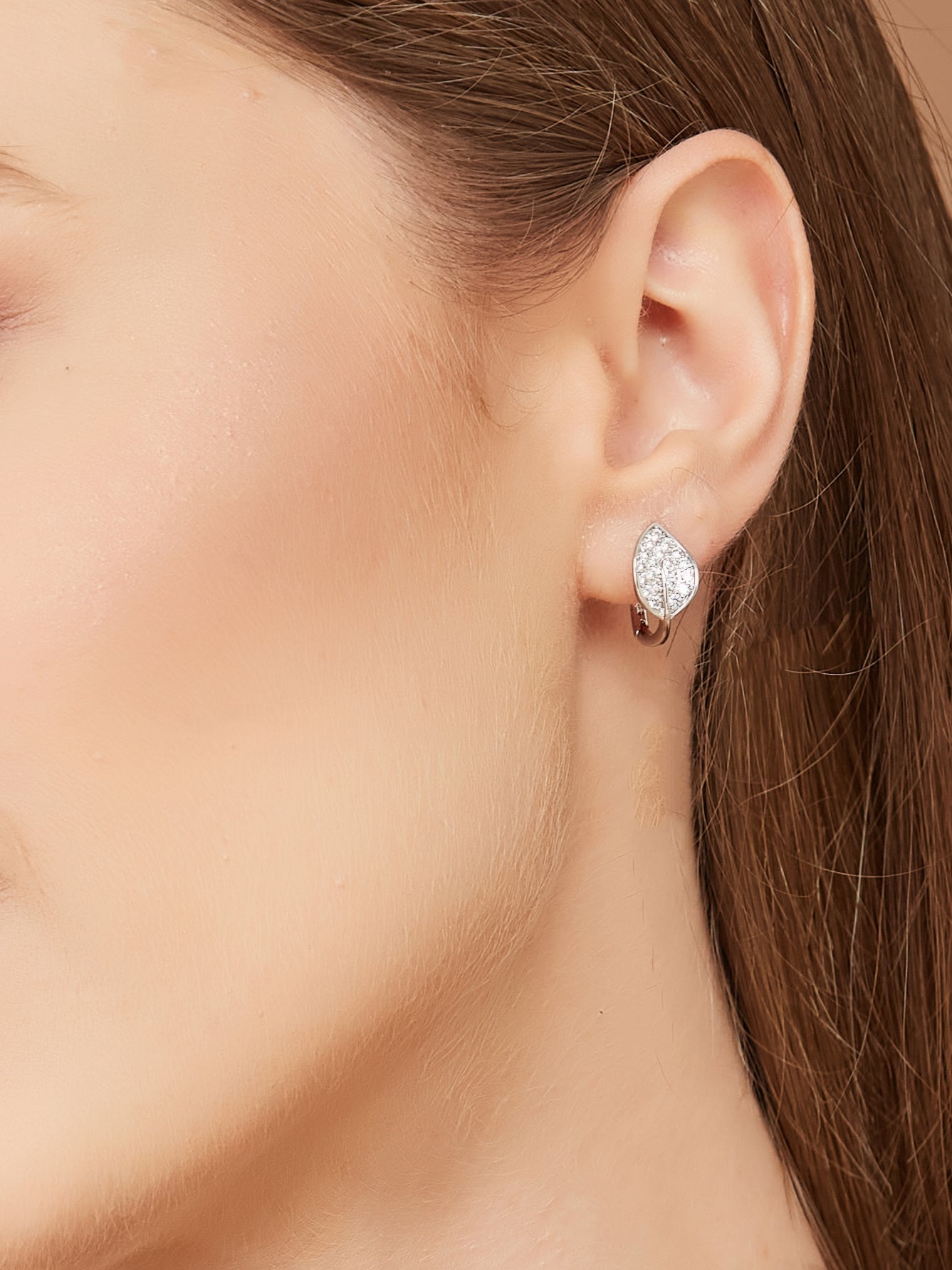 Leave Design Silver Stud earrings for women & girls