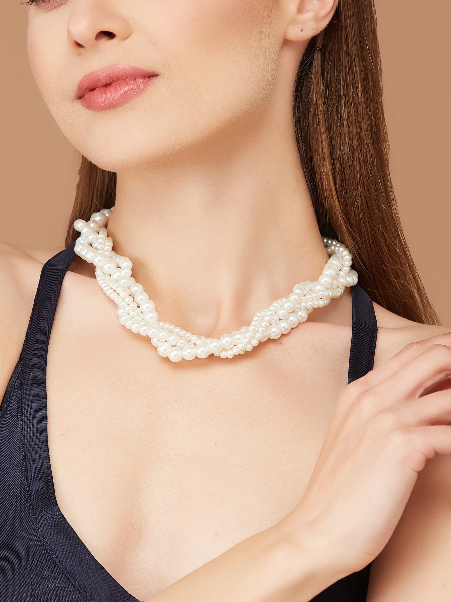 Multi layer Pearl Necklace for women & girls