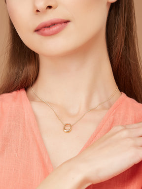 Stylish & Lightweight Gold Plated Chain with Pendant for women & girls