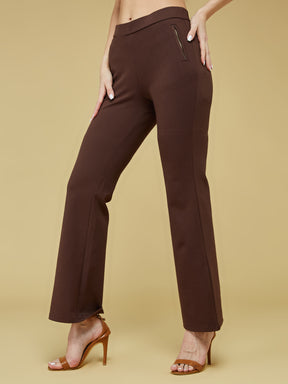Coffee Solid With Pocket Legging