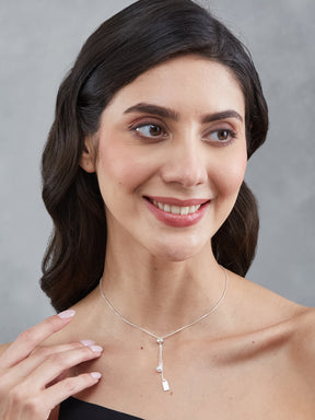 Latin Quarters Women's Silver Toned Adjustable Necklace