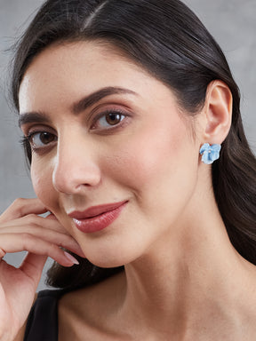 Latin Quarters Women's Enamel Flower Stud Earrings