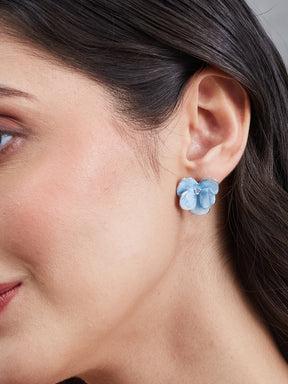 Latin Quarters Women's Enamel Flower Stud Earrings