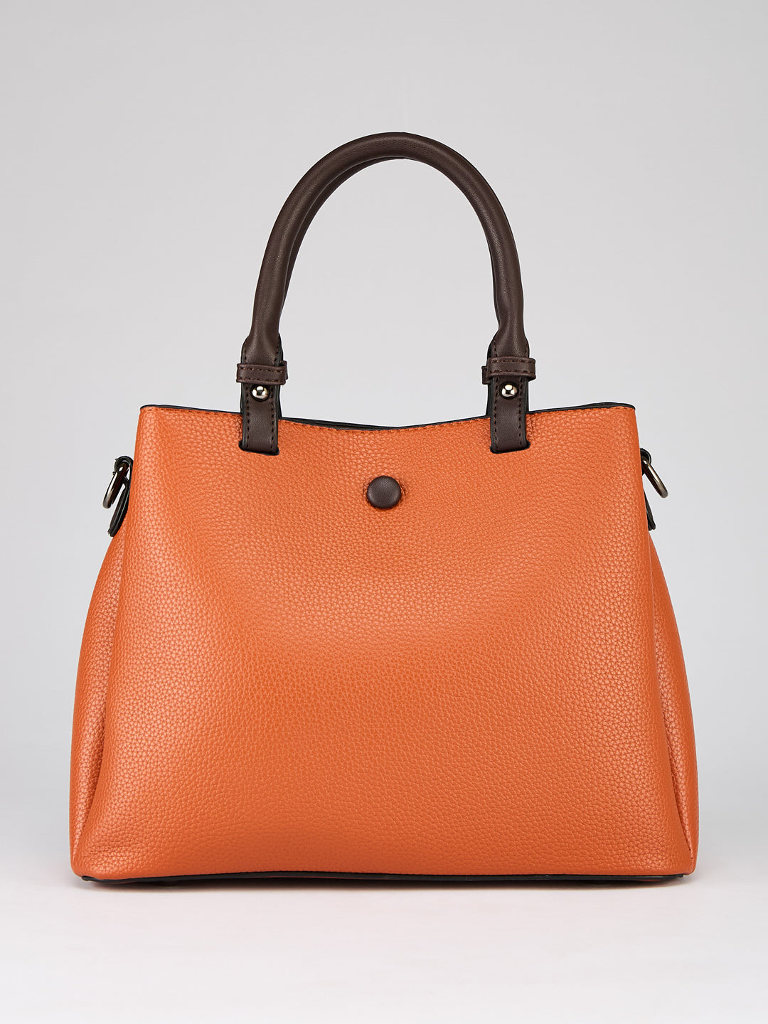 Latin Quarters Women's Tan Two-Tone Satchel Bag with Brown Contrast Trim