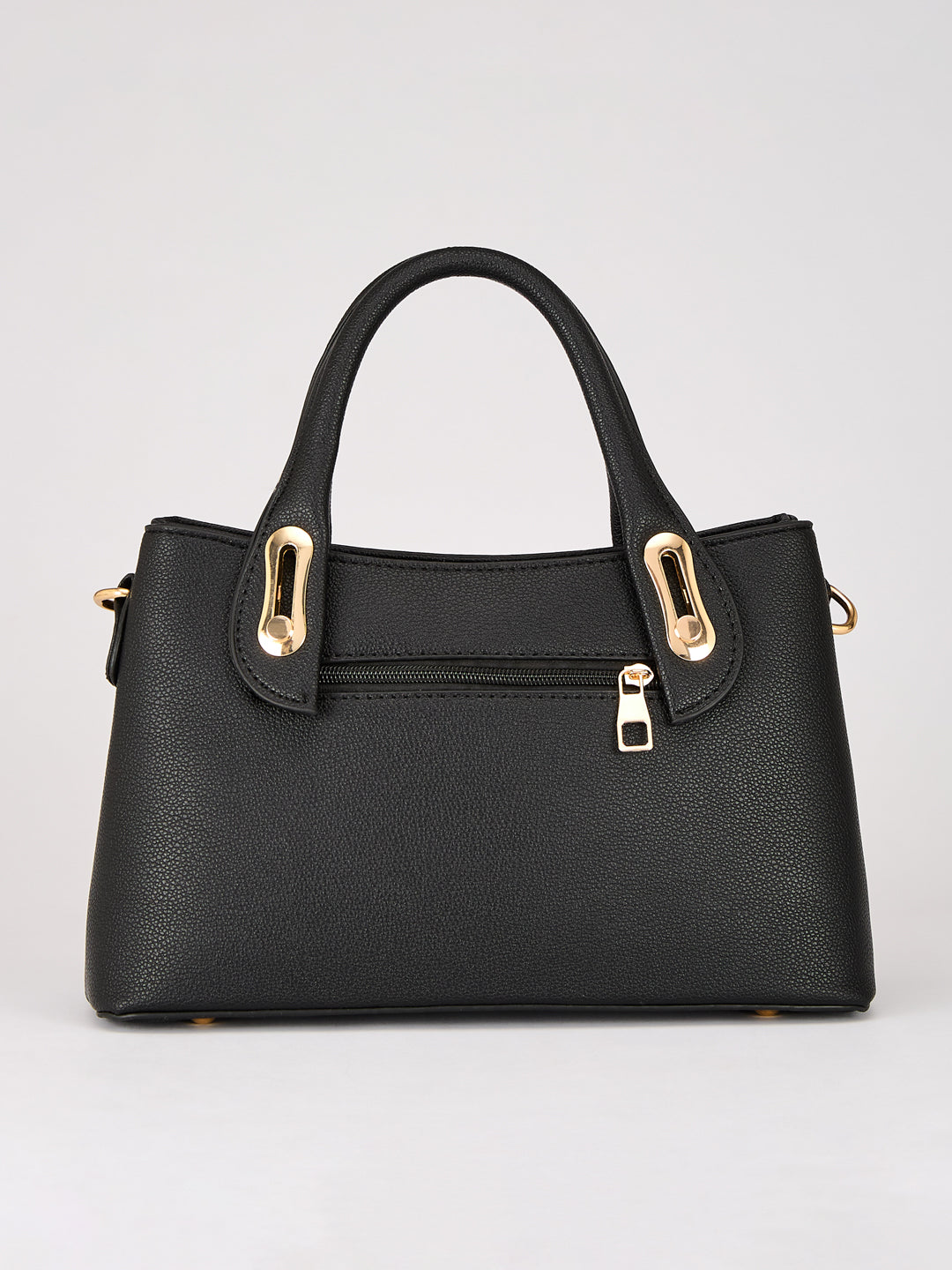 Latin Quarters Women's Black Structured Handle Bag