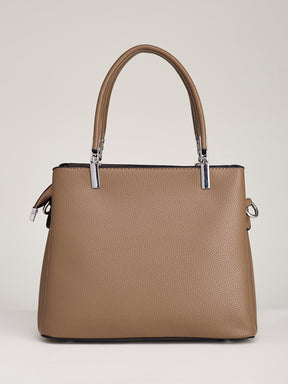 Latin Quarters Women's Beige 3-Piece Handbag Set with Matching Wallet and Charm Pouch