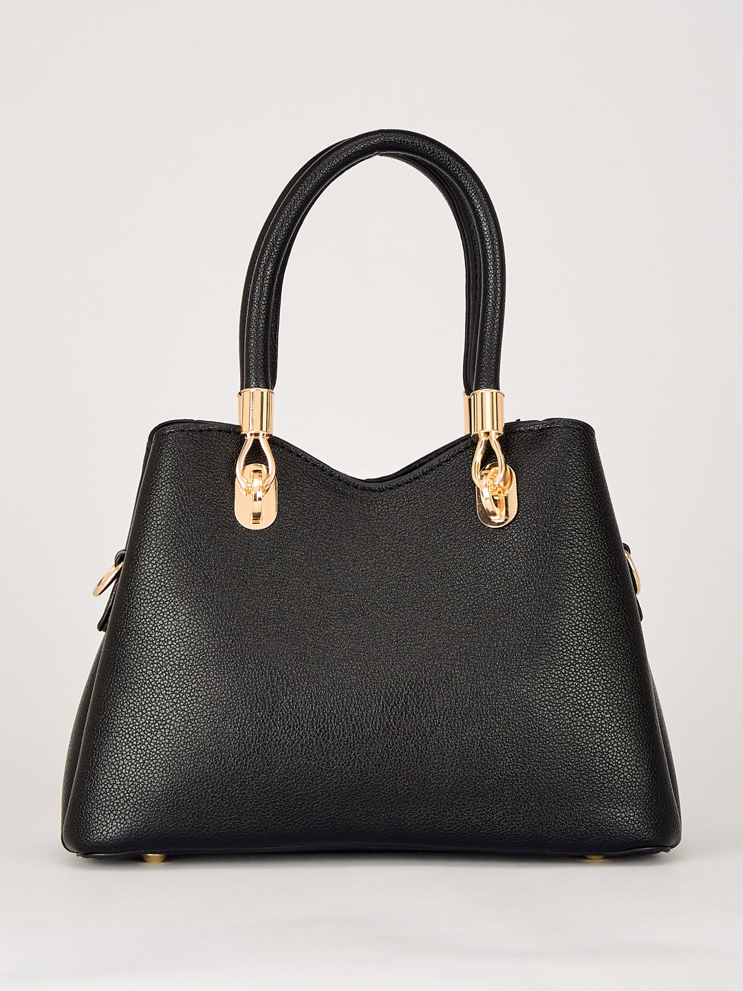 Latin Quarters Women's Black Handbag & Matching Clutch Set