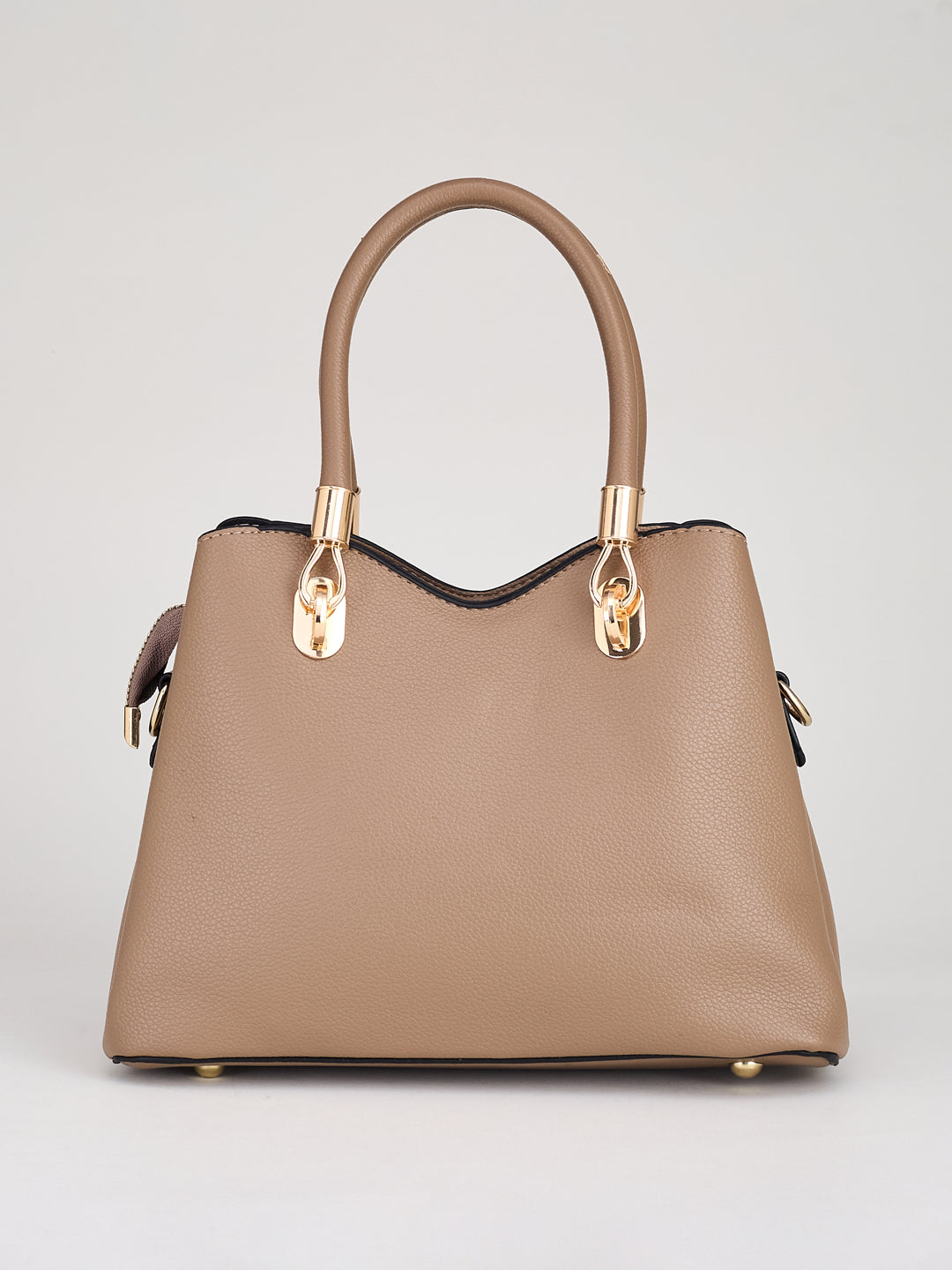 Latin Quarters Women's Beige Satchel Handbag with Crossbody Strap