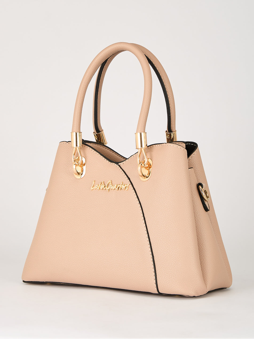 Latin Quarters Women's Beige Handbag & Matching Clutch Set