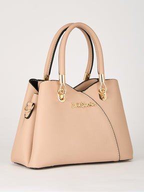 Latin Quarters Women's Beige Handbag & Matching Clutch Set