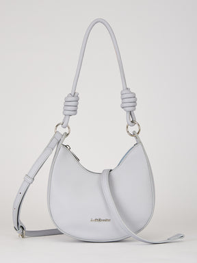 Latin Quarters Women's Light Blue Knotted Strap Crescent Shoulder Bag