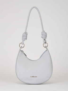 Latin Quarters Women's Light Blue Knotted Strap Crescent Shoulder Bag
