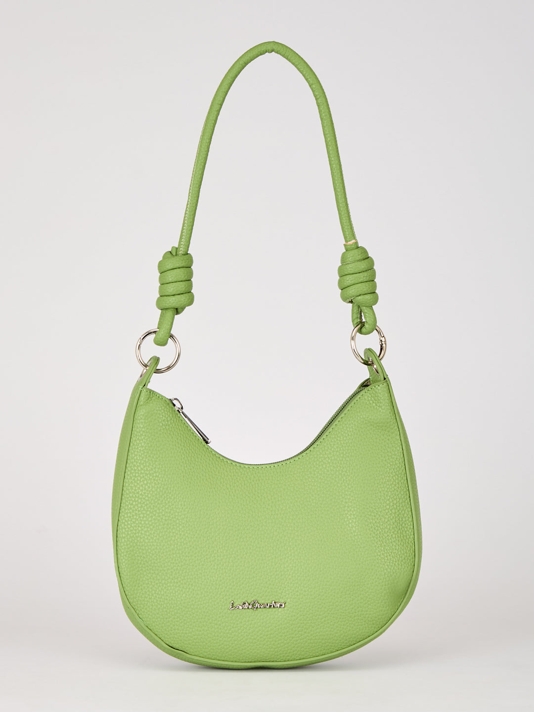Latin Quarters Women's Green Knotted Strap Crescent Shoulder Bag